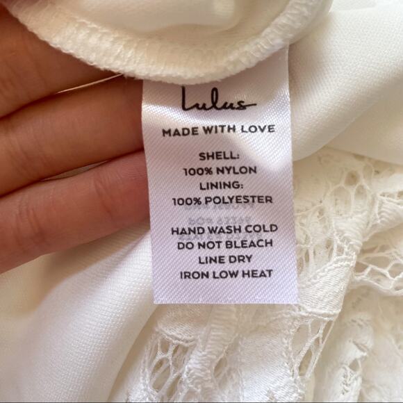 NWT Lulus Way to Be‎ Loved White Lace Long Sleeve Maxi Dress - Picture 10 of 12